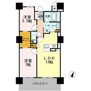 1420 2LDKの間取り図