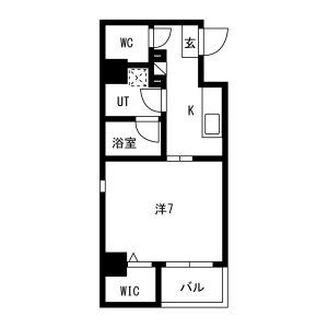 A 1Rの間取り図