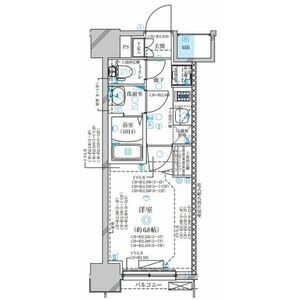 B' 1Kの間取り図
