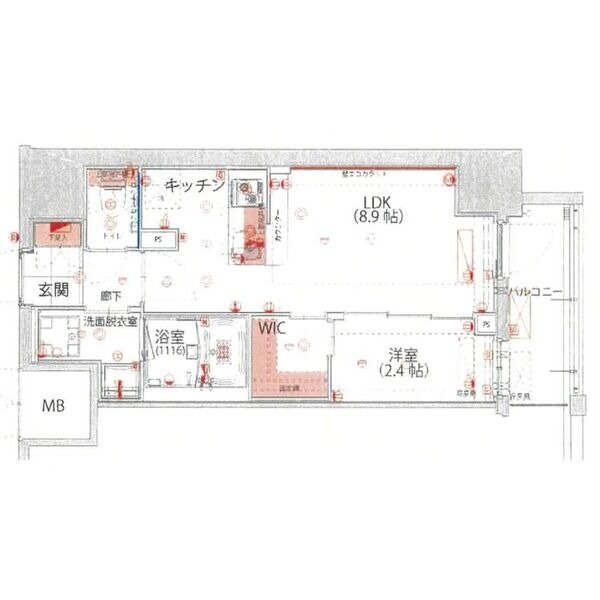 1001 1LDKの間取り図