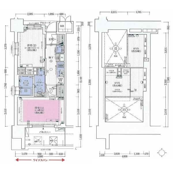 A1 2Kの間取り図