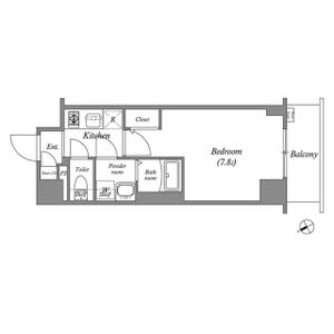 A' 1Kの間取り図
