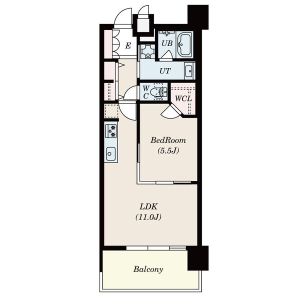 L6 1LDKの間取り図