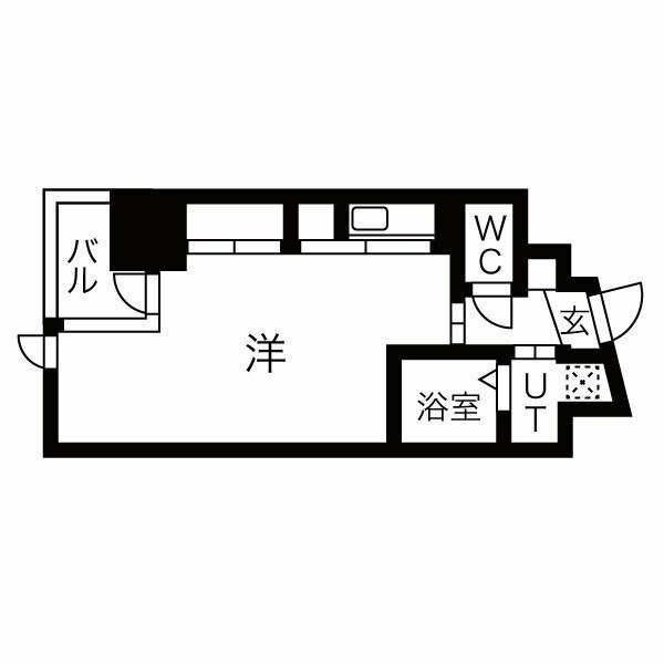 B 1Kの間取り図