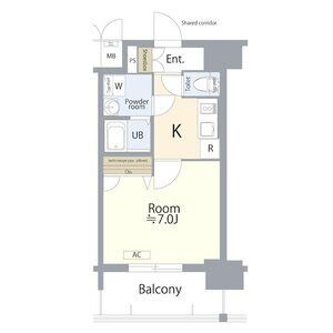 A 1Kの間取り図