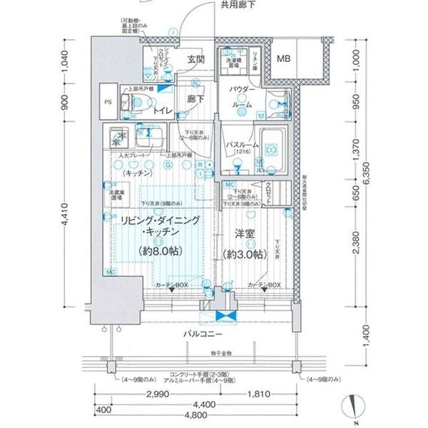 1LDKの間取り図
