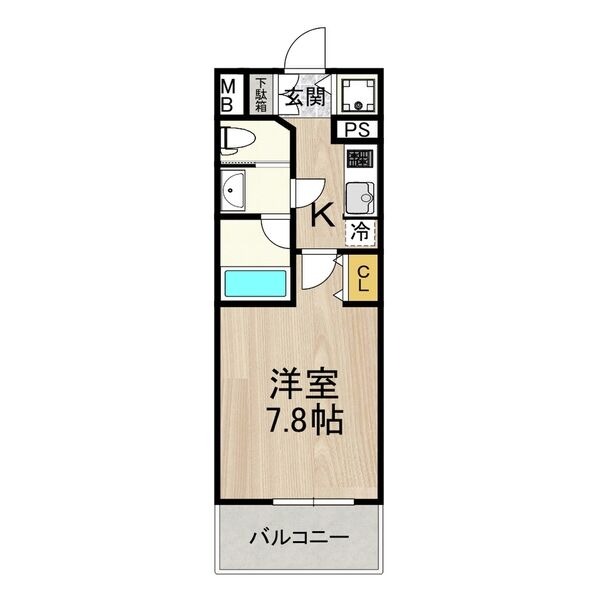 F 1Kの間取り図