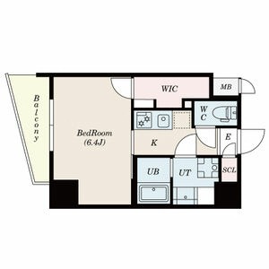 D 1Kの間取り図