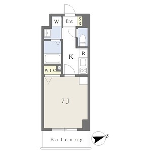 E 1Kの間取り図