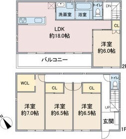 D 4LDKの間取り図