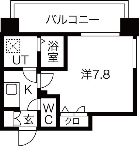 D 1Kの間取り図