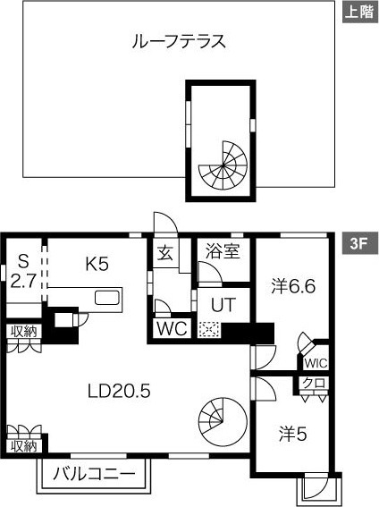 G 2LDKの間取り図