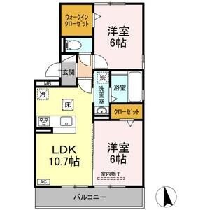 101 2LDKの間取り図