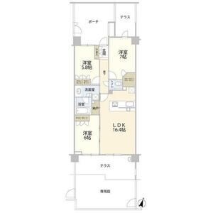 D 3LDKの間取り図