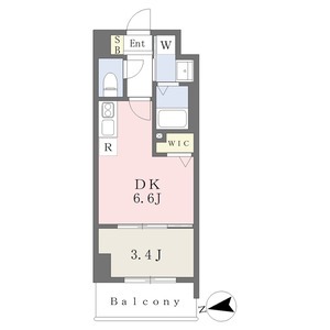 C 1DKの間取り図