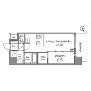 1LDKの間取り図