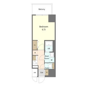 G 1Kの間取り図