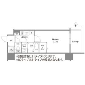 B 1Kの間取り図
