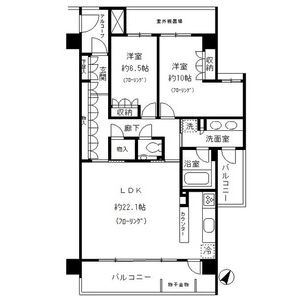 F 2LDKの間取り図