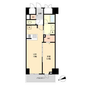 1LDKの間取り図