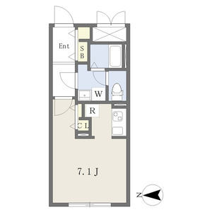 B 1Kの間取り図