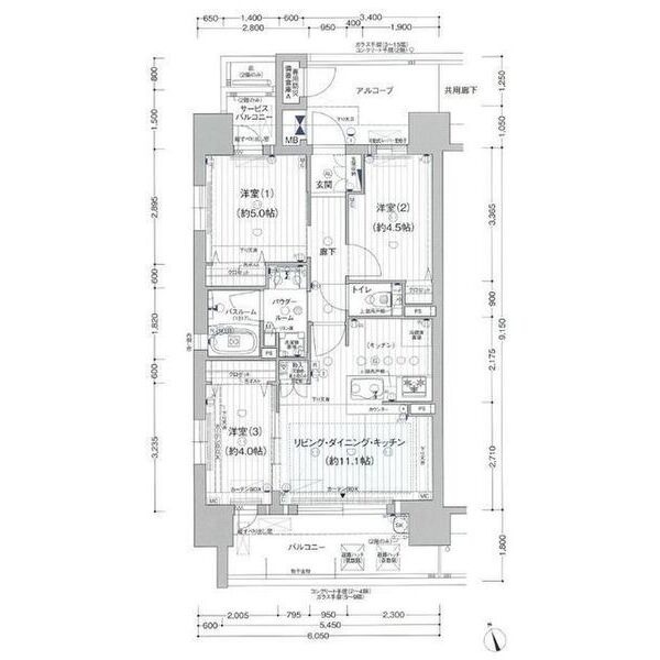 501の間取り図