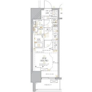 A 1Kの間取り図