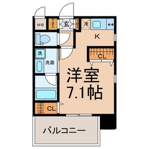 B 1Rの間取り図
