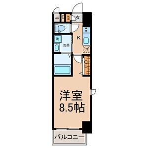 A2 1Kの間取り図