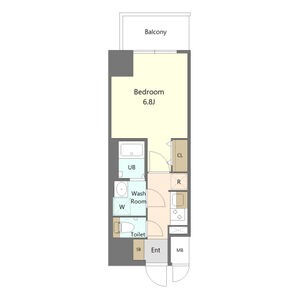 A 1Kの間取り図
