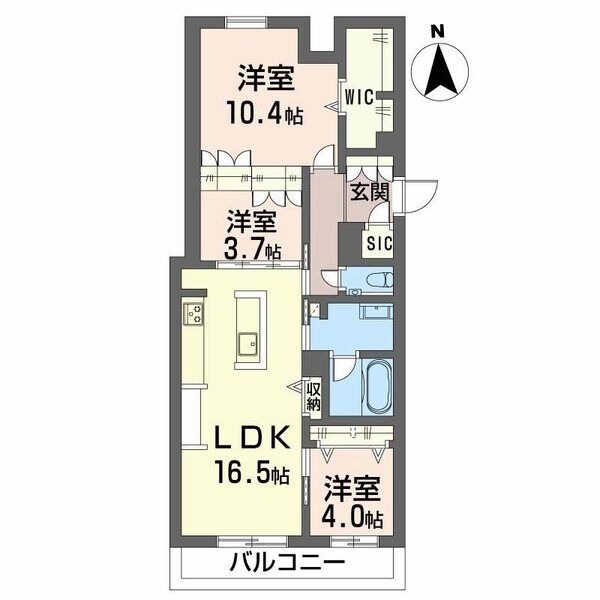 A 3LDKの間取り図