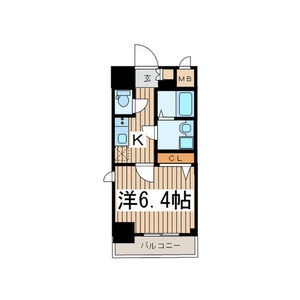 A 1Kの間取り図