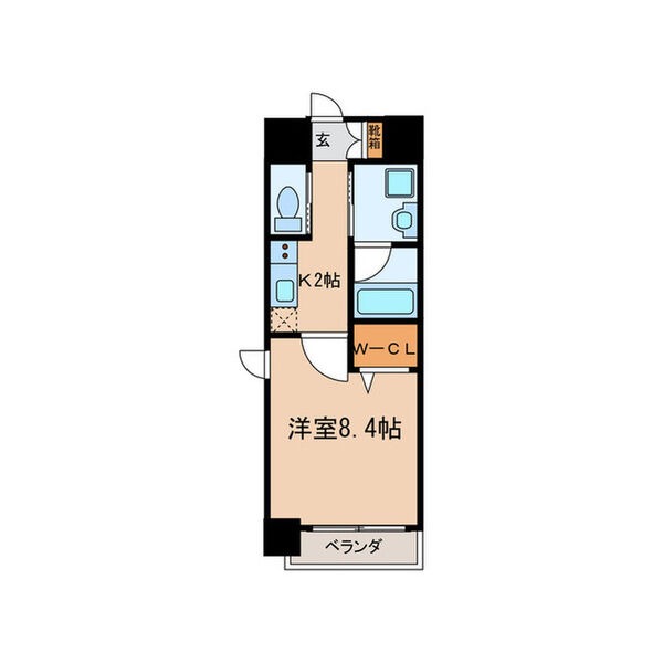 C 1Kの間取り図