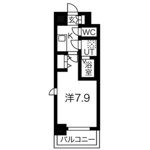 A2 1Kの間取り図