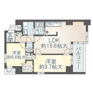 703 2LDKの間取り図