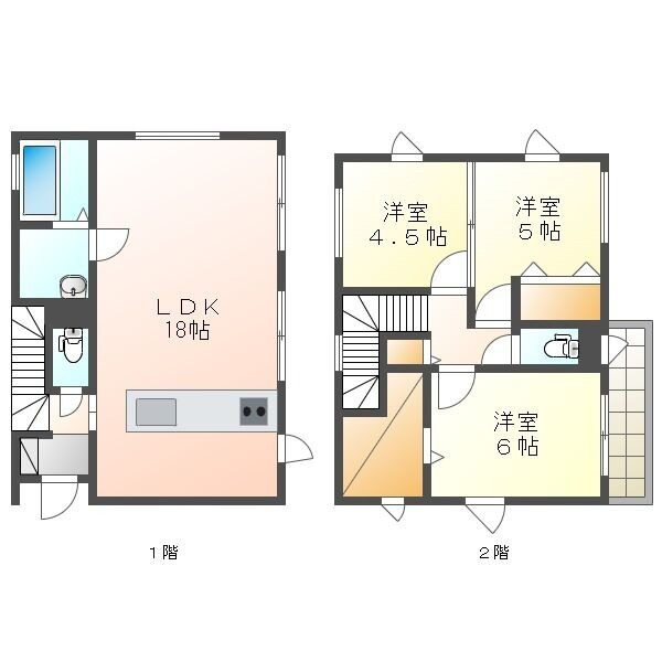 A棟 3LDKの間取り図