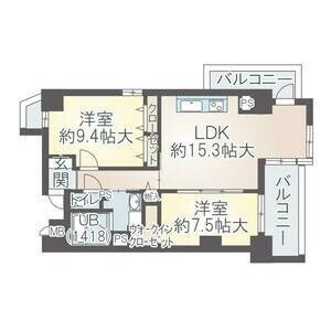1001 2LDKの間取り図