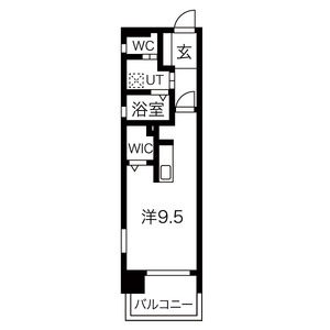 A 1Rの間取り図