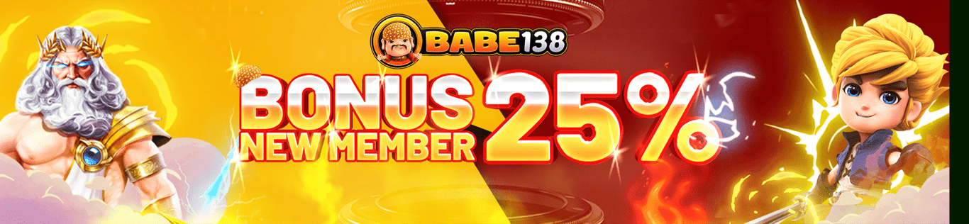 Bonus member baru 25%