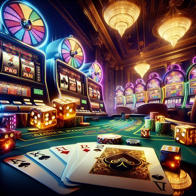 Imagine an intricately designed hero card featuring a stunningly detailed live poker table, bathed in warm amber light that highlights the rich textures of glossy mahogany and vibrant green felt. Surrounding the table, dazzling Thai betting symbols and stacks of colorful chips glisten like jewels, while elegantly rendered cards are spread out, hinting at a thrilling game of blackjack. The composition is tightly focused, drawing the eye to the intricate details of the cards and chips, adorned with luminous gold accents, against a subtly blurred casino backdrop that evokes the thrill of slots and dynamic action, creating a visually striking image that captures the essence of online gaming and casino excitement.