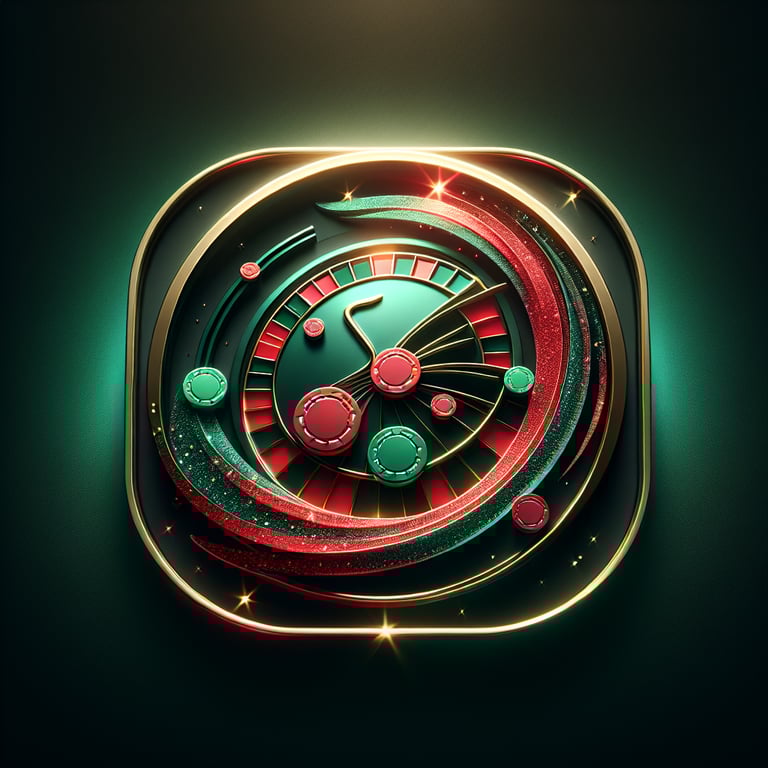 An eye-catching social media icon designed to capture the thrill of a casino experience, featuring a bold, gleaming jackpot symbol at the center, surrounded by vibrant strokes of gold and jewel-toned colors that radiate excitement; the icon is meticulously detailed with reflective textures and sparkling highlights that evoke a sense of winning, while subtle elements like stylized card suits and dice float around it, enhancing its casino theme without overshadowing the main focus, all beautifully illuminated by soft, dynamic lighting that draws the viewer in.
