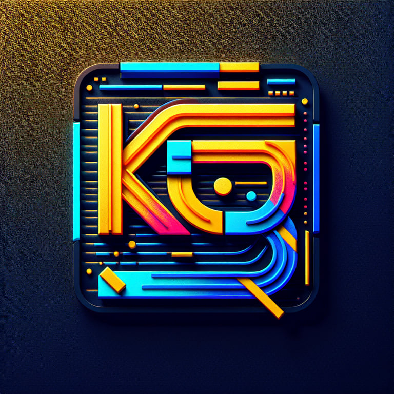 Image Um logotipo impressionante e vibrante para a KGBET, apresentando as letras 