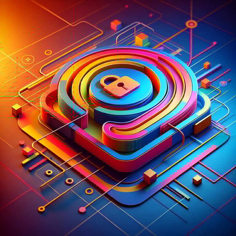 A visually stunning social media icon, polished to perfection, radiates a sense of safety and security with its vibrant colors of deep blue and bright green, symbolizing trust and connection; the innovative textures of the icon's smooth surface catch the light dramatically, while subtle supporting elements like soft shadows and gentle glows enhance its sleek design, ensuring that the focus remains on the icon itself and its intricate details, creating an impactful centerpiece that resonates with viewers.