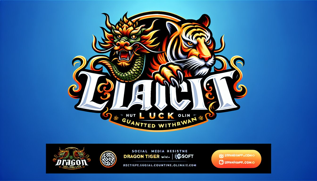 A vibrant design featuring a dragon logo, promoting an online game registration.