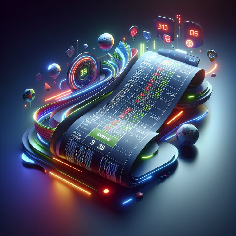 A striking square canvas featuring a dynamic sports betting exchange at the heart of the design, where a meticulously designed betting slip in vibrant colors pulsates with intricate textures, illuminated by dramatic lighting that highlights its every detail; around it, subtle abstract symbols of various sports, like the silhouette of a football, racing car, and basketball, float harmoniously, enhancing the theme while maintaining a clean and impactful focus on the betting slip itself, capturing the essence of excitement and strategy that defines the game.