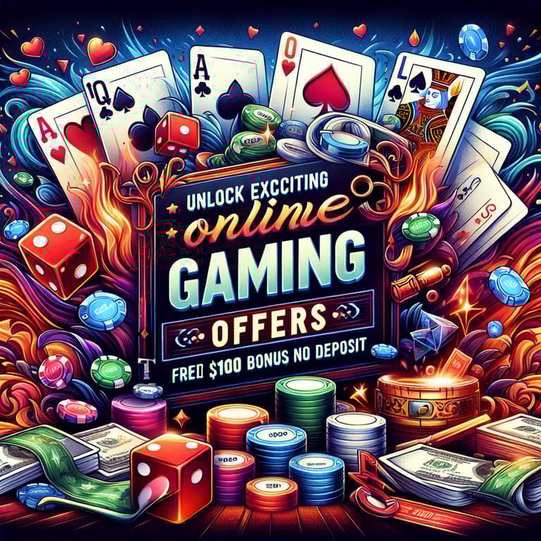 Unlock Exciting Online Gaming Offers: Free $100 Signup Bonus No Deposit!