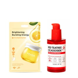 Frudia Citrus brightening mask + Some By Mi Red Tea Tree Cicassoside Derma solution Serum 50ml Bundle