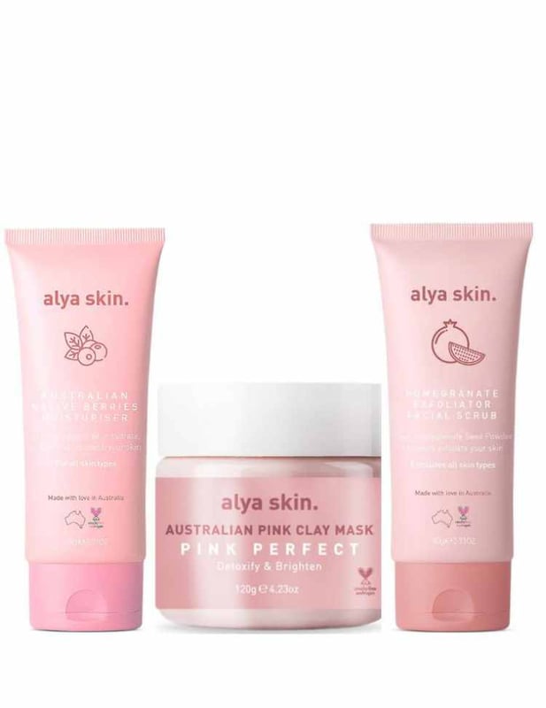 Buy Pomegranate Facial Exfoliator & Pink Clay Mask Online in Pakistan