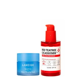 Laneige Water Sleeping Mask 15ml + Some By Mi Red Tea Tree Cicassoside Derma solution Serum 50ml Bundle