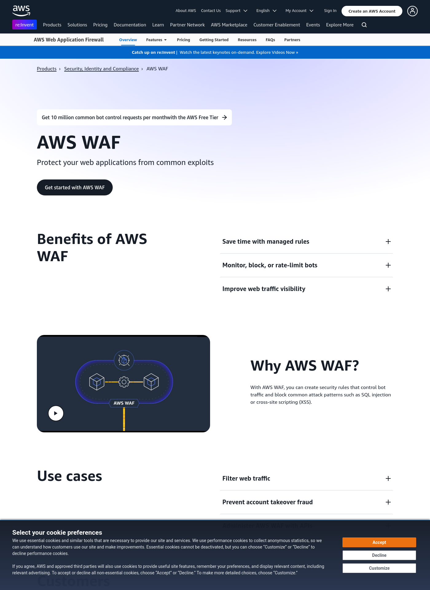 Cover for AWS WAF